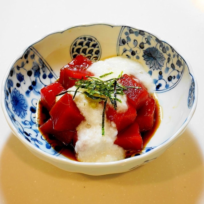 ひと手間で一段と美味しく!まぐろの山かけ